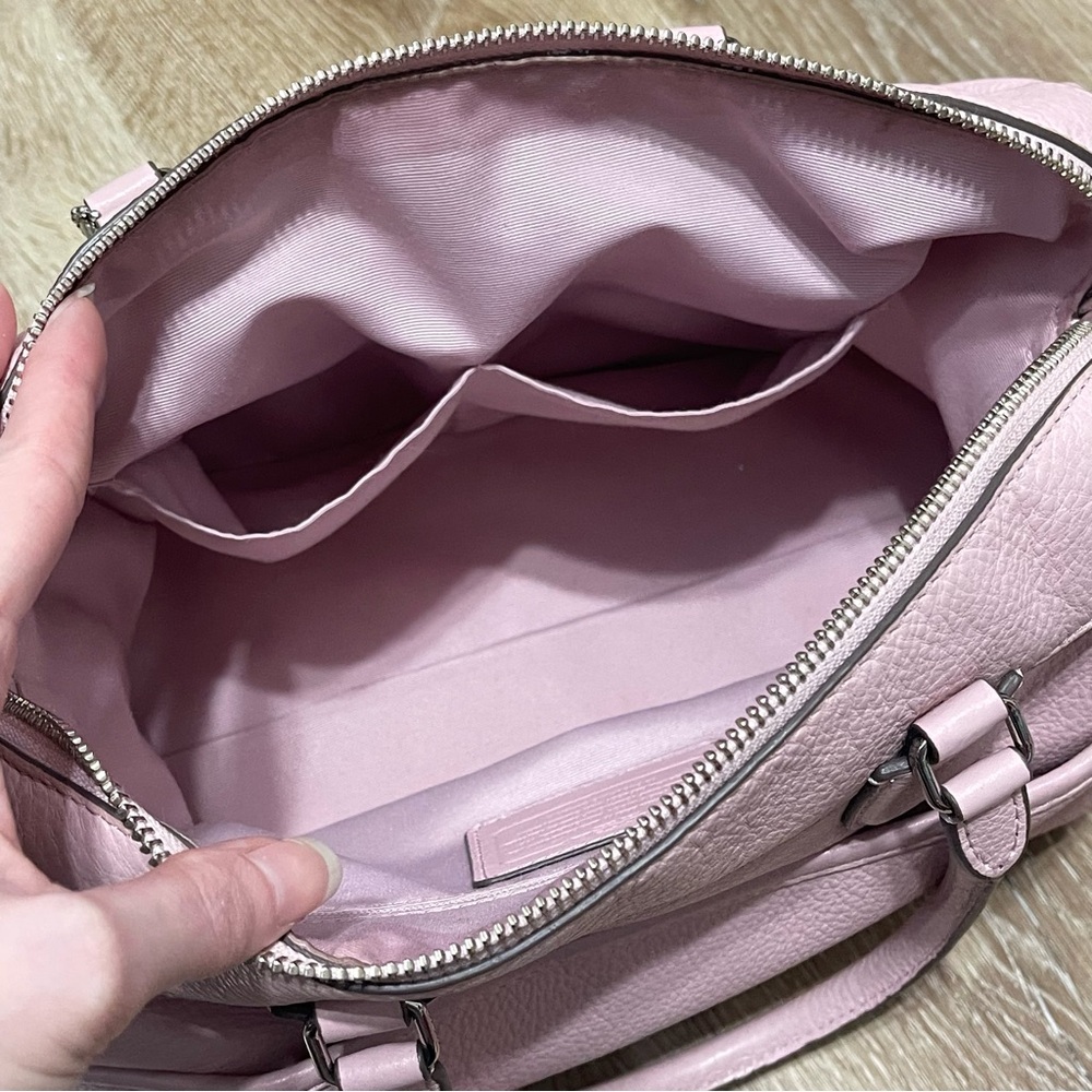 Coach Mini Bennett Satchel With Shoulder Strap (Petal Pink/Silver) - Picture 8 of 11